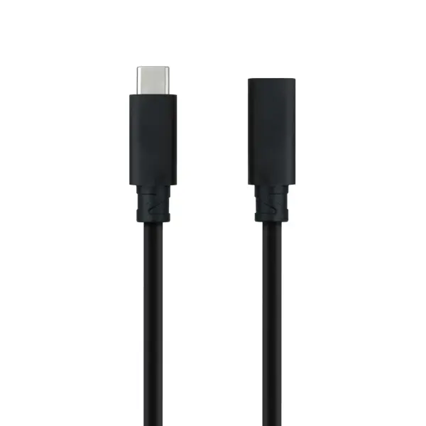 Nanocable Cable Prolongador USB-C 3.2 Macho a USB-C 3.2 Hembra - Gen2x2 20Gbp - 100W 5A - 4K 60Hz - 