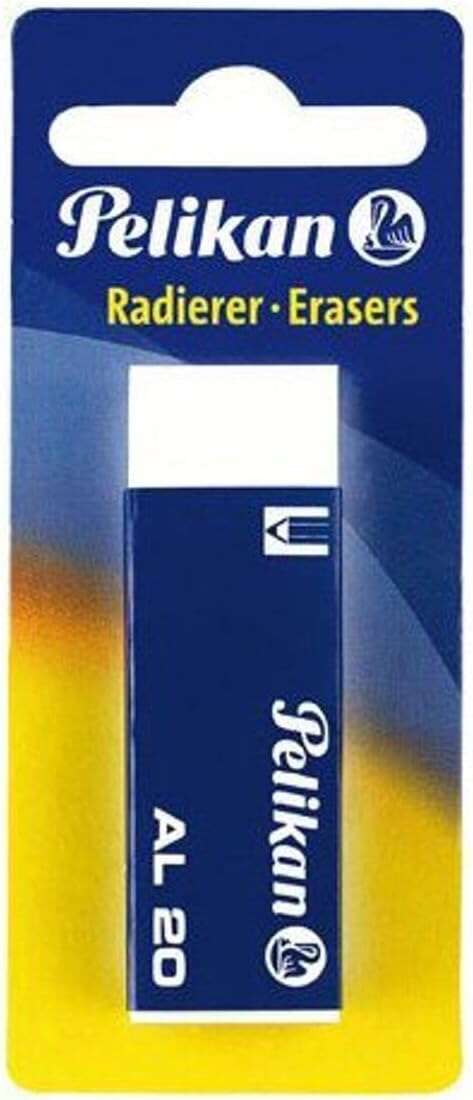 Pelikan Goma de Borrar AL20 para Lapiz - Apta para Todas las Superficies - sin Latex - Libre de Ftal