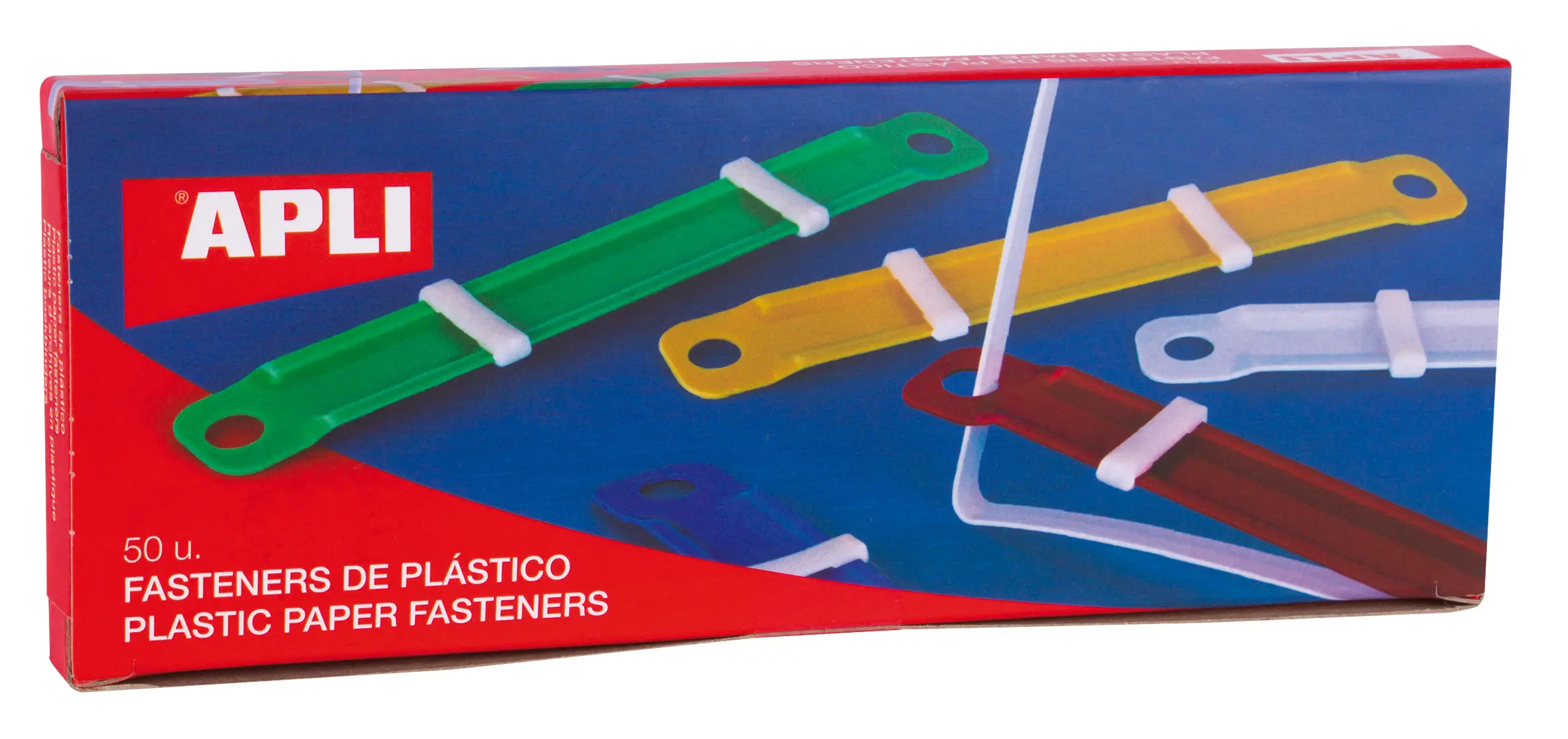 Apli Fasteners de Plastico con Leng�eta - Tama�o 90x12mm - Cierre Compresor - Colores Surtidos - Ide