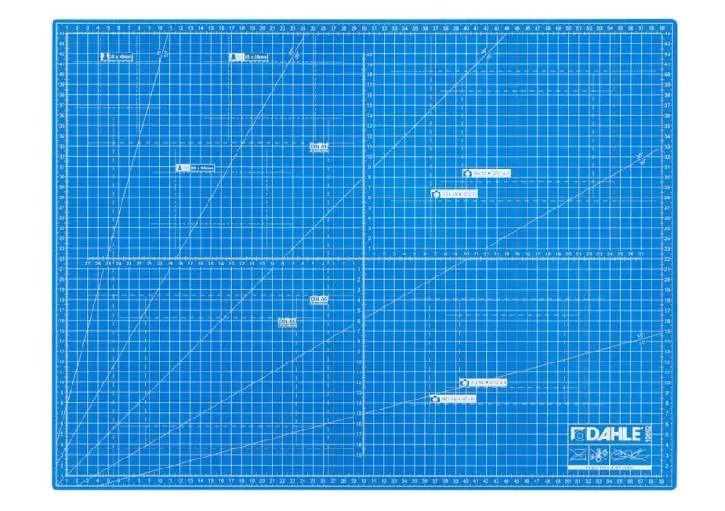 Dahle 10692 Plancha de Corte A2 45x60cm - 5 Capas con Nucleo Resistente al Corte - Lineas de Orienta