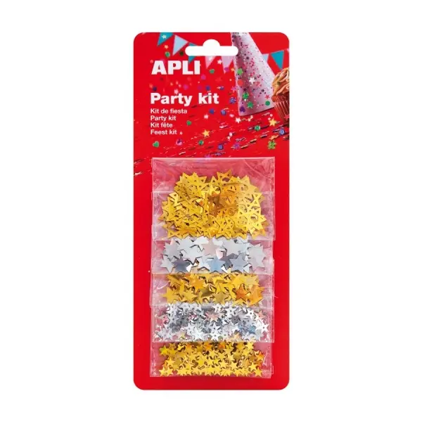 Apli Confeti Estrella Surtido - Ideal para Fiestas, Bodas, Celebraciones Infantiles, Manualidades y 