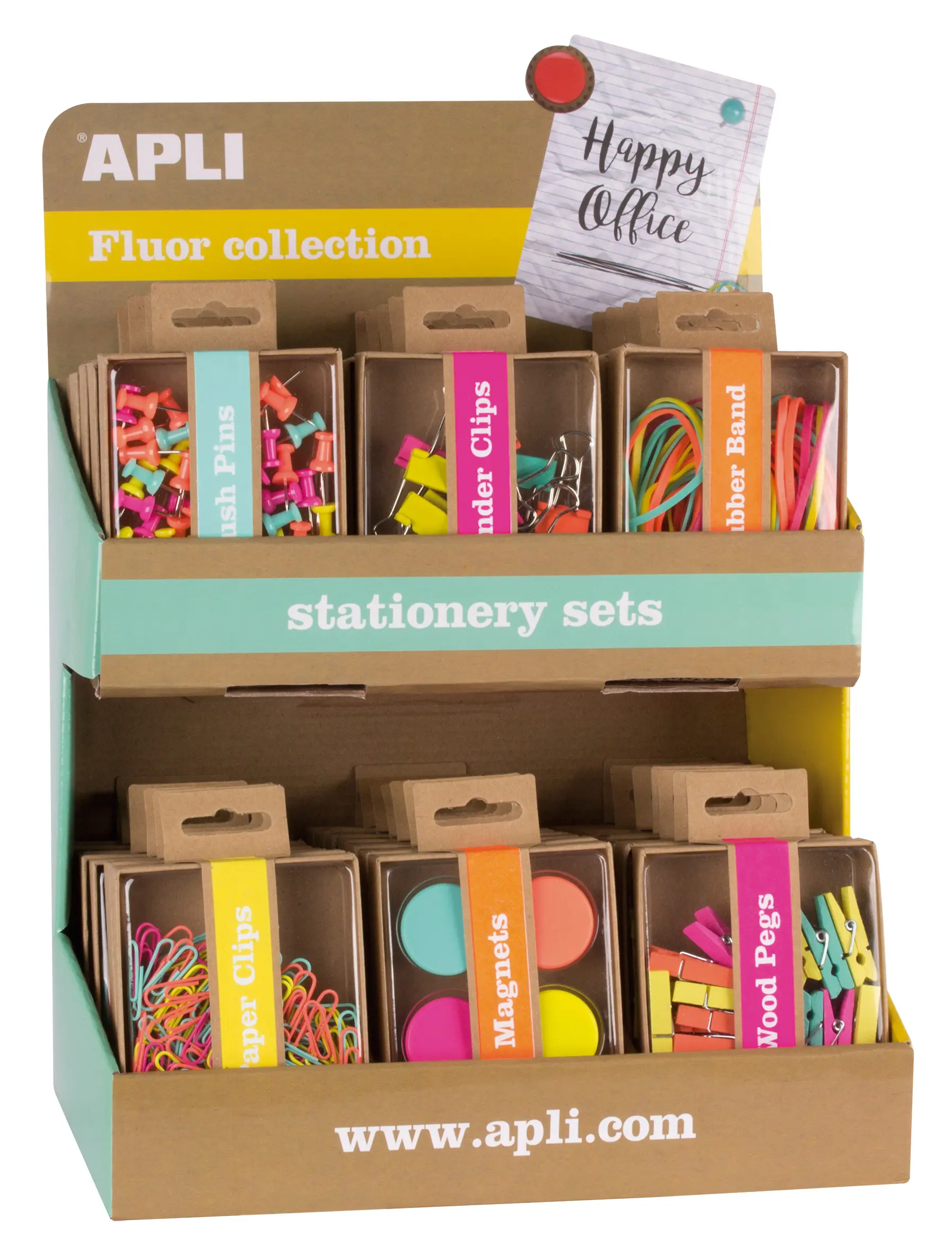 Apli Fluor Collection Expositor de Productos Basicos - Colores Surtidos Fluor - Dise�o Moderno - Inc