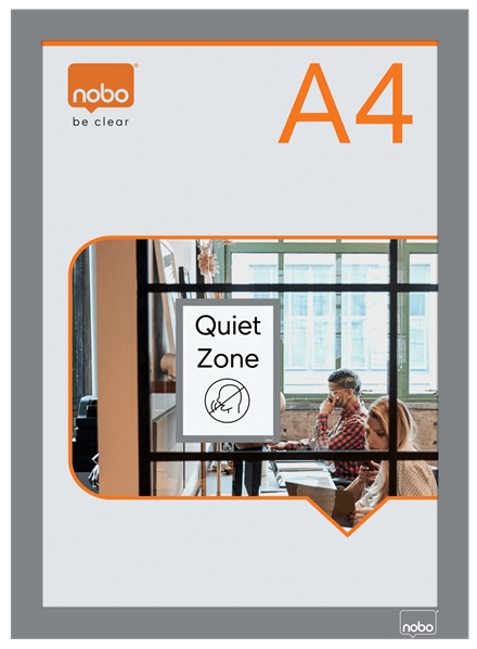 Nobo Pack de 2 Marcos Autoadhesivos Magneticos en Formato A4 - Colocacion en Vertical u Horizontal -