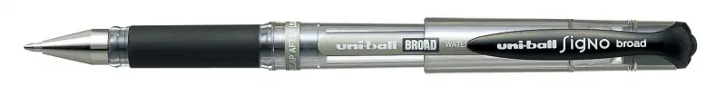 Uni-ball Signo Broad UM-153 Roller de Tinta Gel - Punta de Bola 1mm - Sujecion de Caucho - Color Neg