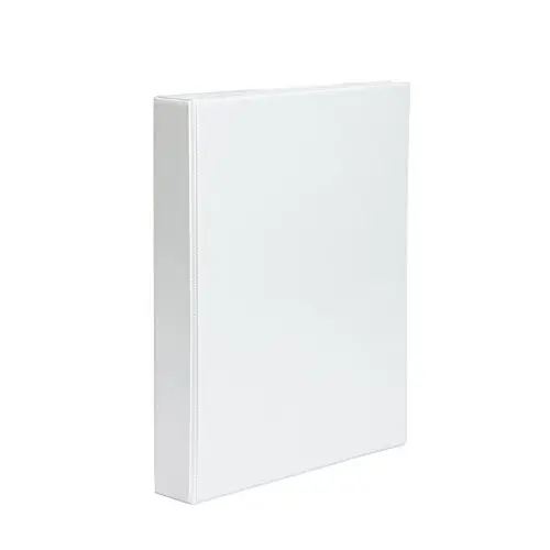 Pardo Carpeta Canguro A4 2 Anillas 25mm - Bolsa en Lomo y Portada - Color Blanco