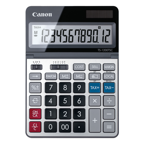 Canon TS-1200TSC Calculadora de Sobremesa con Pantalla LCD Ajustable de 12 Digitos - Realiza Calculo