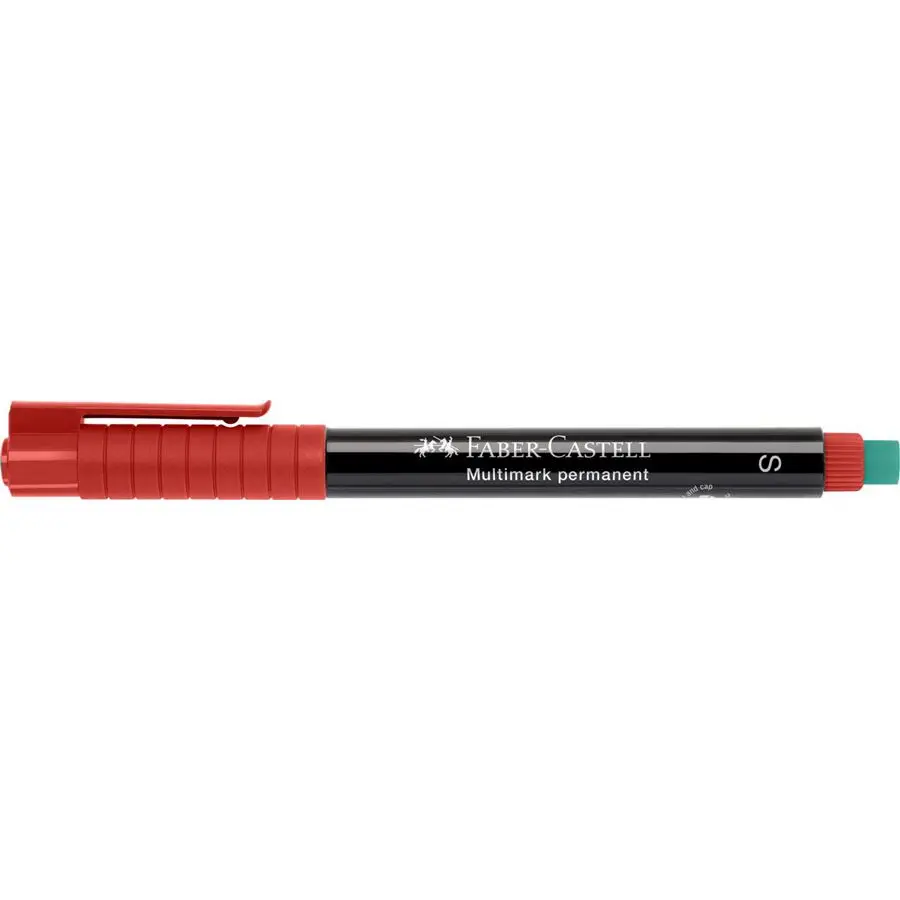 Faber-Castell Multimark Rotulador Permanente - Ancho de Trazo 0.4mm - Goma de Borrar Integrada - Res