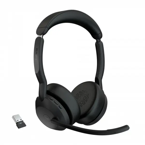 Jabra Evolve2 55 MS Stereo Auriculares con Microfono Bluetooth - Cancelacion de Ruido - Autonomia ha