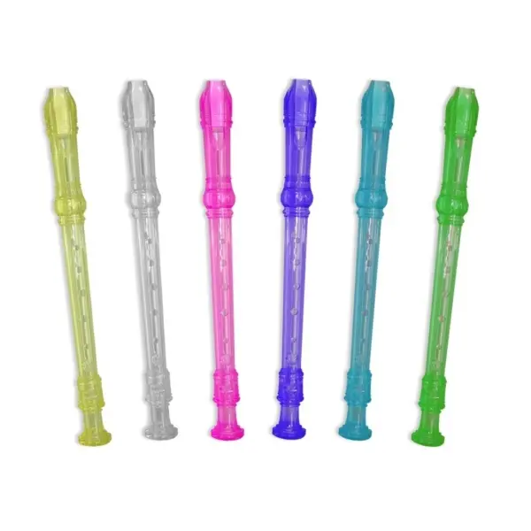Flauta Dulce Transparente de Colores - Fabricada en Plastico - Ideal para los mas Peque�os - 6 Color