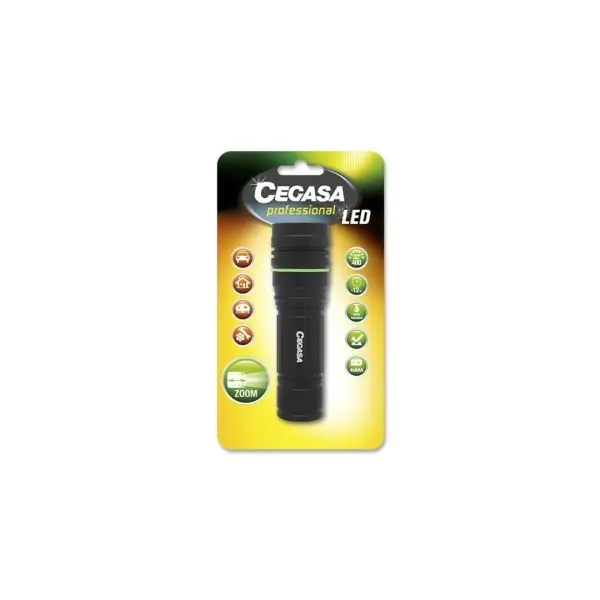 Cegasa Profesional Linterna LED 400lm - Medidas 12 x 4cm - Fabricada en Aluminio - Funciona con 4 Pi