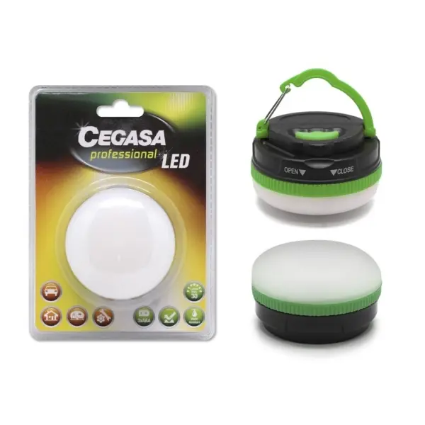 Cegasa Profesional Linterna de 5 LED 30lm - Gancho para Colgar - 5 Modos de Iluminacion - Resistente