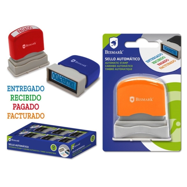 Bismark Sello Automatico - Modelos: Entregado, Recibido, Cobrado y Facturado - Diferentes Colores pa