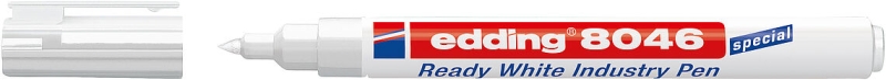 Edding 8046 Rotulador Permanente Industrial - Punta Redonda 1-3mm - Tinta Opaca - Resistente al Desg