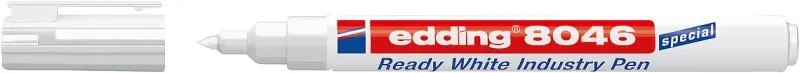 Edding 8046 Rotulador Permanente Industrial - Punta Redonda 1-3mm - Tinta Opaca - Resistente al Desg