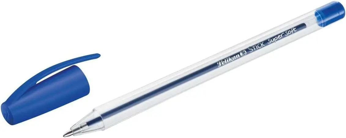 Pelikan Stick Super Soft Boligrafo Trazo 1mm - Tinta Super Fluida - Empu�adura Triangular - Color Az