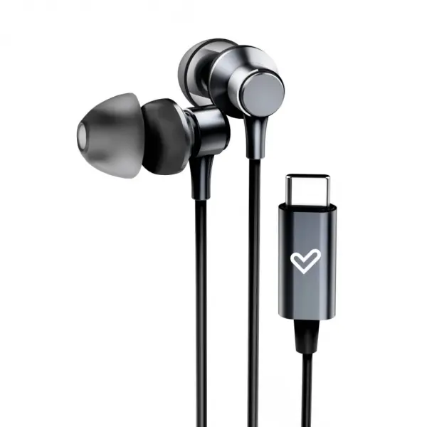 Energy Sistem Metallized Auriculares con cable Tipo C - Microfono - Controlador de 3 Botones - Funda