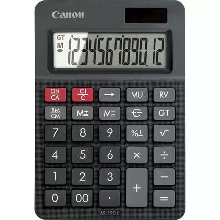 Canon AS-120 II Calculadora de Sobremesa con Pantalla LCD de 12 Digitos - Funciones de Marcacion, In