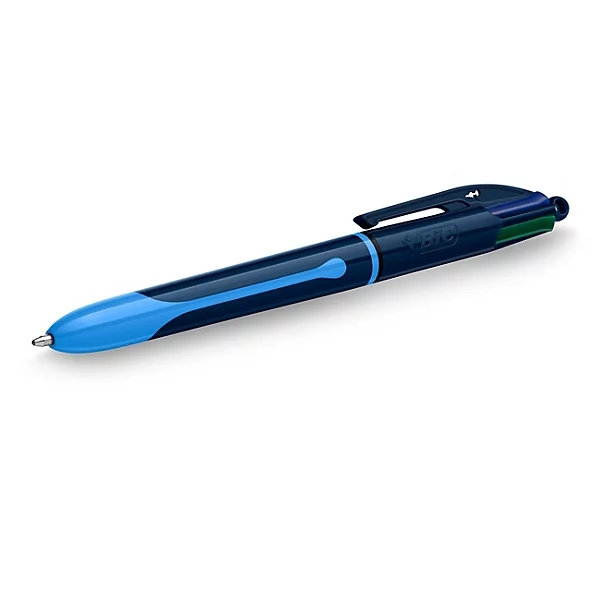 Bic 4 Colours Smooth Drop Boligrafo de Bola Retractil - Punta Media de 1.0mm - Escritura un 40% mas 