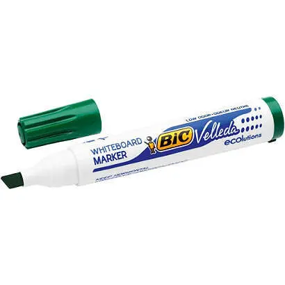 Bic Velleda 1751 ECOlutions Marcadores para Pizarra - Punta Biselada - Trazo entre 3mm y 5.5mm - Tin