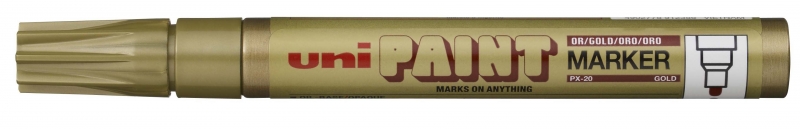 Uni-ball PX-20 Paint Marker - Marcador de Pintura - Punta Acrilica de Bala 2.2-2.8mm - Permanente en