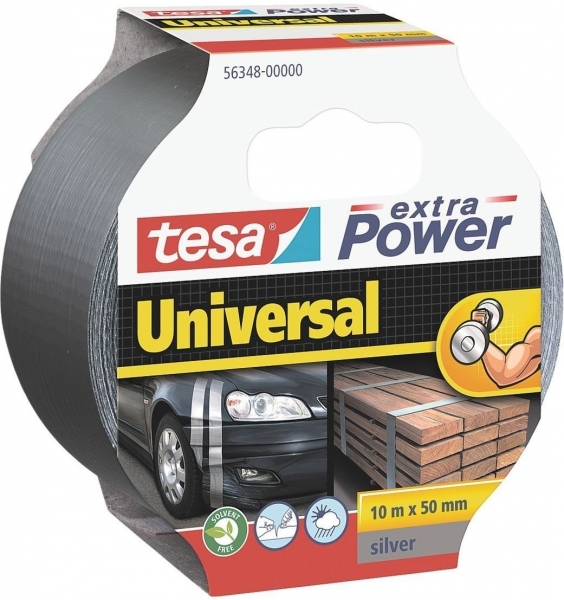 Tesa Extra Power Universal Cinta Adhesiva Multiusos 50mm x 10 Metros - Fuerte Poder de Pegado - Se R
