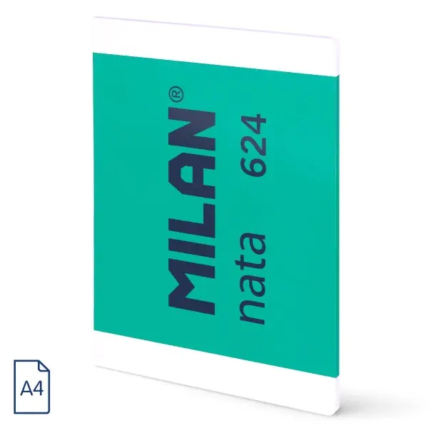 Milan Nata 624 Libreta Encolada Formato A4 Pautado 7mm - 48 Hojas de 95 gr/m2 - Microperforado - Col