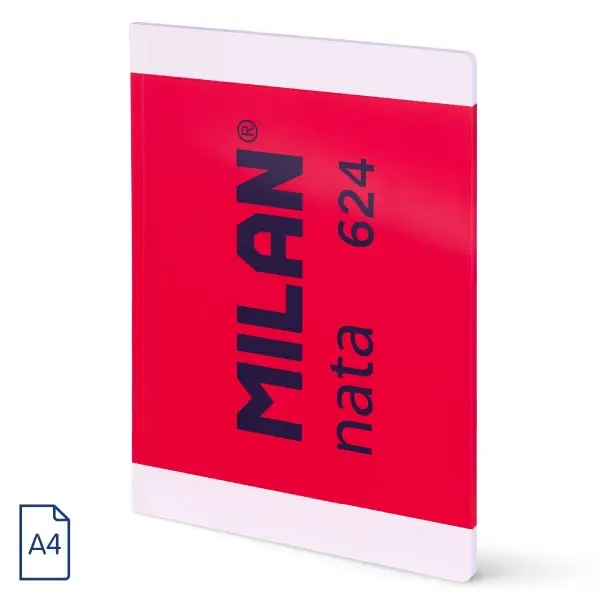Milan Nata 624 Libreta Encolada Formato A4 Pautado 7mm - 48 Hojas de 95 gr/m2 - Microperforado - Col