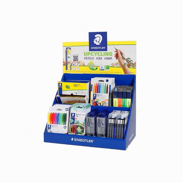 Staedtler Expositor de Sobremesa con 8ud 185 C12, 5ud 364-S WP4P, 6ud 326 C10, 10ud 308 S1 WP3, 1ud 