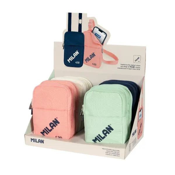 Milan Serie 1918 430 Expositor con 12 Bolsos Peque�os Bandolera - Tama�o Bolso 19x2.3x12.8cm - Cierr