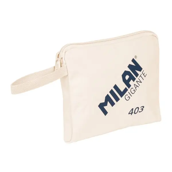 Milan Serie 1918 Gigante 403 Bolsa de Mano - Tama�o 26,5x22x3cm - Cierre de Cremallera - 100% Algodo