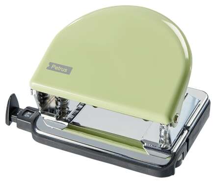 Petrus 52 Retro Taladro Perforador Metalico - Hasta 20 Hojas - Marcas de Formato - Facil Vaciado - P