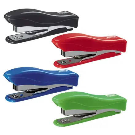 Petrus 200 Liliput Recycled Grapadora + 1 Caja de 1.000 Grapas 23/6 - Hasta 12 Hojas - Grapas 23/6 -