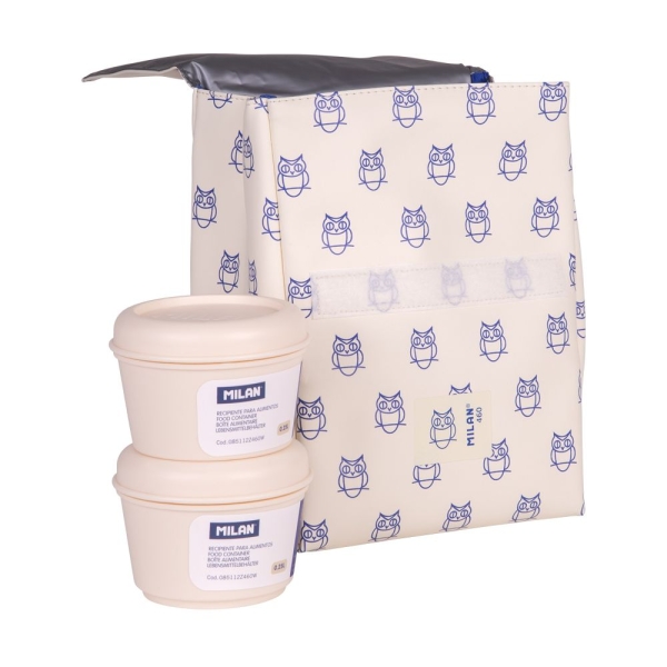 Milan Coleccion 460 Bolsa Isotermica Porta Alimentos 3,5L - Incluye 2 Recipientes para Alimentos de 