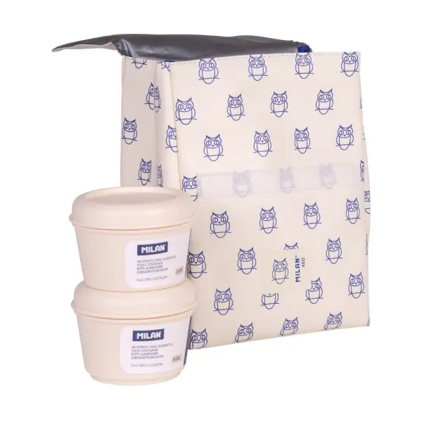 Milan Coleccion 460 Bolsa Isotermica Porta Alimentos 3,5L - Incluye 2 Recipientes para Alimentos de 