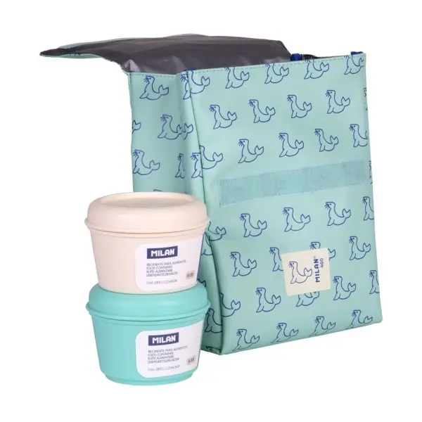 Milan Coleccion 460 Bolsa Isotermica Porta Alimentos 3,5L - Incluye 2 Recipientes para Alimentos de 