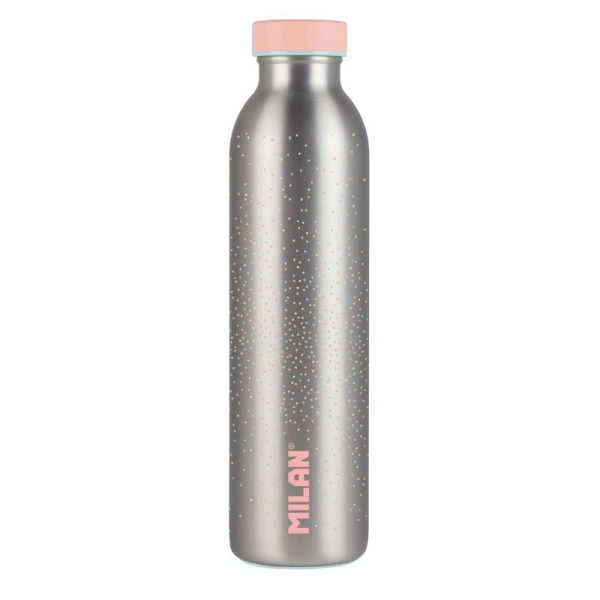 Milan Serie Silver Botella Isotermica 0.59L - Doble Pared de Acero Inoxidable - Liquidos Calientes h