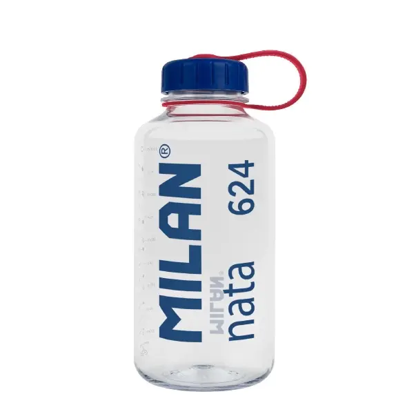 Milan Nata� 624 Botella de Tritan 1L - Muy Ligera - Dosificador Extra�ble - Escala de Medida - Libre
