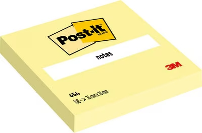 Post-it Bloc de 100 Notas Adhesivas Removibles Canary Yellow 76x76mm - Papel con Certificacion PEFC 
