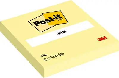 Post-it Bloc de 100 Notas Adhesivas Removibles Canary Yellow 76x76mm - Papel con Certificacion PEFC 