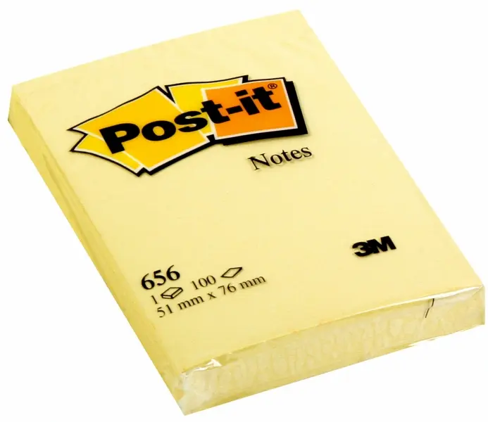 Post-it Bloc de 100 Notas Adhesivas Removibles Canary Yellow 51x76mm - Papel con Certificacion PEFC 