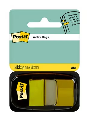 Post-it Index Dispensador con 50 Marcadores Reposicionables 25.4 x 43.2mm - Adherencia Firme - Para 
