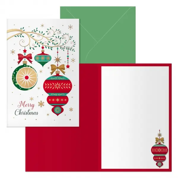 Dohe Cascabel Pack de 6 Tarjetas de Felicitacion Navide�a con Sobre - Tama�o Cerrada 11.5x17cm, Abie