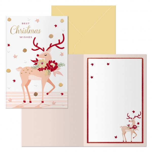 Dohe Nara Pack de 6 Tarjetas de Felicitacion Navide�a con Sobre - Tama�o Cerrada 11.5x17cm, Abierta 