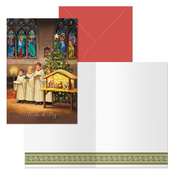 Dohe Coro Pack de 6 Tarjetas de Felicitacion Navide�a con Sobre - Tama�o Cerrada 11.5x17cm, Abierta 