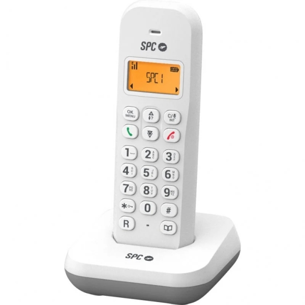 SPC Keops Telefono Fijo Inalambrico DECT - Pantalla Iluminada - Agenda 50 Contactos - Identificador 