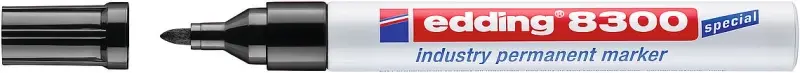 Edding 8300 Rotulador Permanente Industrial - Punta Redonda 1.5-3mm - Tinta Resistente al Desgaste, 