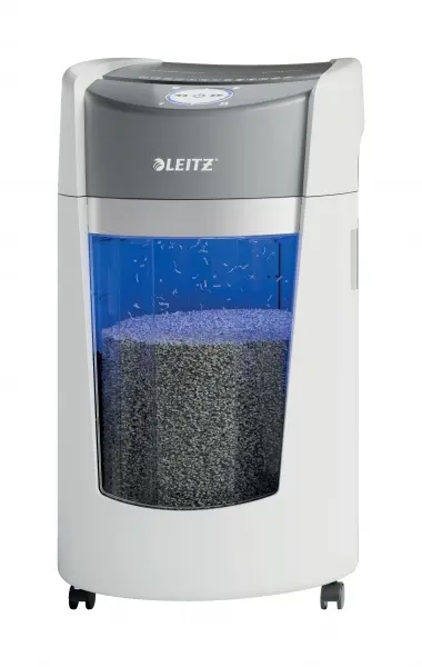 Leitz IQ OptiMax Office Destructora de Papel Manual DIN P5 - Destruye hasta 10 Hojas - Tiempo de Fun