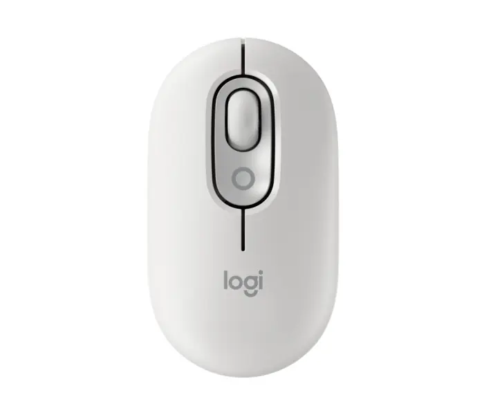 Logitech POP Mouse Raton Inalambrico 1000dpi - 4 botones - Multidispositivo - Color Blanco Crudo