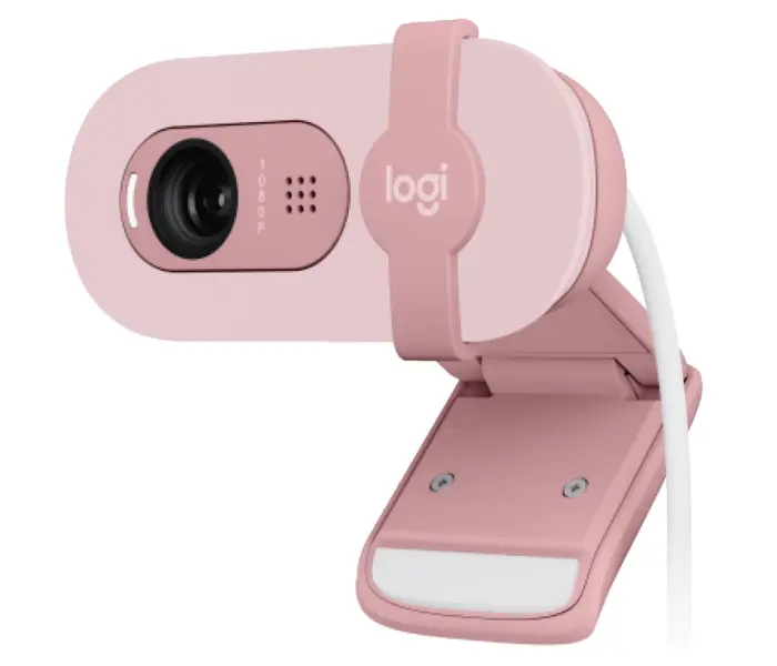 Logitech Brio 100 Webcam Full HD - 2 Megapixeles - Antirreflectante - Rosado