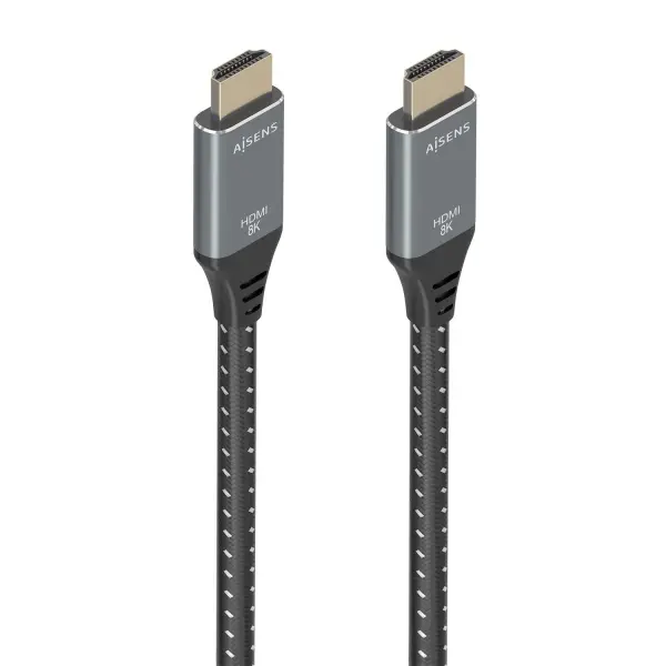 Aisens Cable HDMI V2.1 Ultra Alta Velocidad / HEC 8K@60Hz 48Gbps - A/M-A/M - 5m - Color Gris